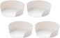 ARTIBETTER Japanese Style Stackable Food Serving Plates 4pcs Set, Large Mouth-open Prep and Hot Pot Tray for Vegetable and Fruit Serving, Dining Tableware for Family Meals