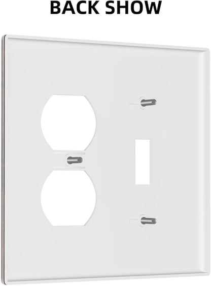 Light Switch Cover Plate Brown Red Rustic Wood Grain Retro Farmhouse 2 Gang Decorative Switch Plates 1 Toggle Duplex Combo Outlet Covers GFCI Wall Plates for Farmhouse Cabin Decor