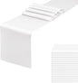 White Satin Table Runner 12x108 Inches, 15 Pack | Silk and Smooth Fabric by HMQIANG