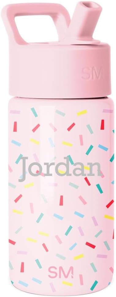 Simple Modern Personalized Kids Water Bottle | 14oz | Confetti | Insulated by Unknown