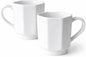 Minimalist White Ceramic Coffee Mug Set of 2 – 12 oz Modern Style Cups – Matte by Unknown