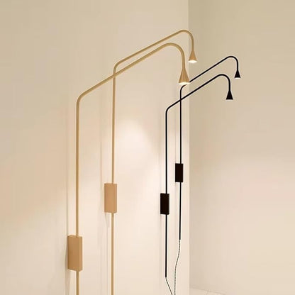 Modern Iron Aluminum LED Decor Home Wall Lamp Black Golden Bedroom Foyer Dining Room Lighting Fixtures