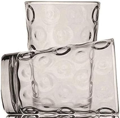 Circleware Circles Juice Drinking Glasses, 4 piece Set, Heavy Base Tumbler - Image 3