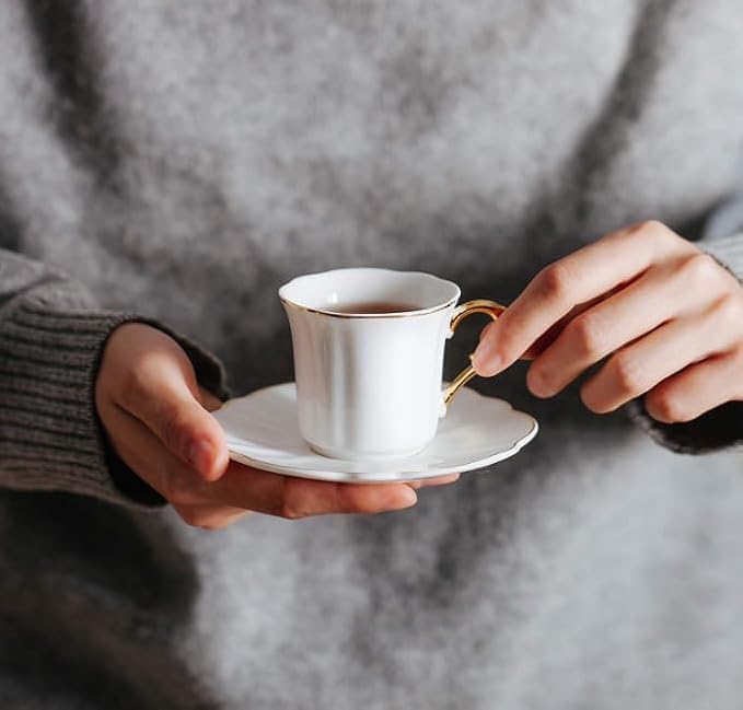 BTaT- Porcelain Espresso Cups Set, 3 oz, 12 Set, Small Coffee Mugs | Elegant - Image 5
