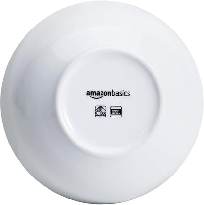 Amazon Basics 16-Pack White Porcelain Coupe Soup Bowl, 5.9" Diameter, - Image 5