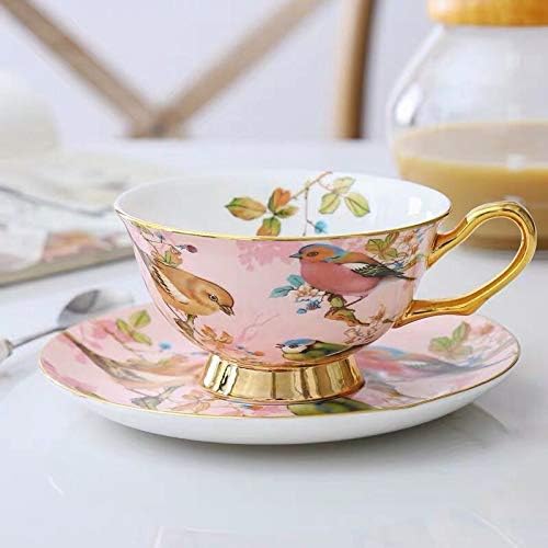 Bone China Cup& Saucer Set, 6.8oz- Birds& Trees - Image 2