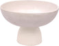CG Hunter Large Crème Footed Bowl, Elegant Aluminum Serving Dish, Perfect for Home Decor, Dining Table Centerpiece, Fruit Display, Salad Serving, and Decorative Kitchen Accents