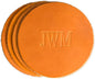 Ox & Pine Personalized Leather Coaster - Sold Individually or in Sets of 4 - Customize Inscription - 100% Full-Grain Leather – 4" Round or 4" Square (Round, Harvest, Set of 4 Coasters)