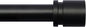 Curtain Rods for Windows 16 to 120 Inches Adjustable Length 1 Inch Diameter Window Curtain Rod with Aluminium Finials, Black