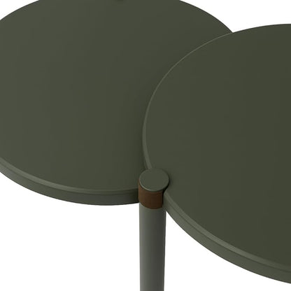 Leick Home Redonda Bay Side Tables 2 Pack, Urbane Bronze, Small Table 21.6 in H x 19.7 in W, Large Table 23.6 in H x 21.6 in W, 228361-BRZ