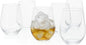 FDG Nuglass 19oz Tritan Stemless Wine Glass, 6-Pack