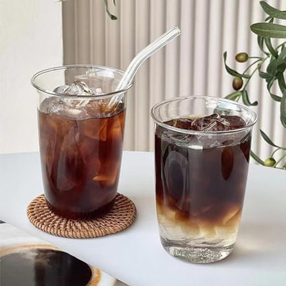 6 Pieces Drinking Glasses with Straw, 16 Oz Clear Water Glass Set | Lead-free - Image 7