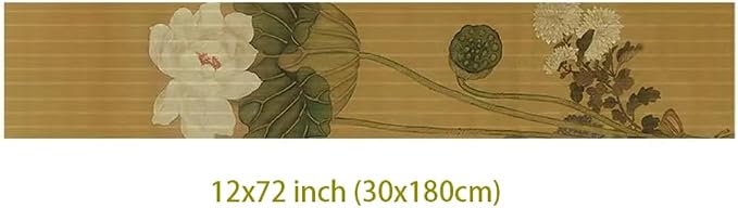 Asian Style Bamboo Table Runner, Ancient Chinese Paintings Zen Table Mat - Image 4