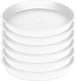6 Pack Plant Saucer 4 5 inch, Heavy Sturdy Plant Drainage Tray by Bleuhome