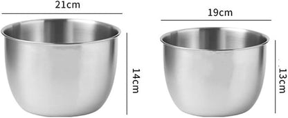 Gigicloud Stainless Steel Mixing Bowl, 304 Stainless Steel Deep Bowl Deep - Image 2