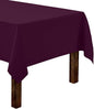 Gee Di Moda Rectangle Tablecloth - 60 x 102 Inch Eggplant Table Cloth for 6 Foot Rectangle Tables - Heavy Duty Washable Fabric - for Holiday Party, Dinner, Weddings, Baby Shower & Events