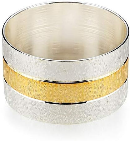 Accmor Napkin Rings, Metal Gold Round Napkin Rings Buckles - Image 2