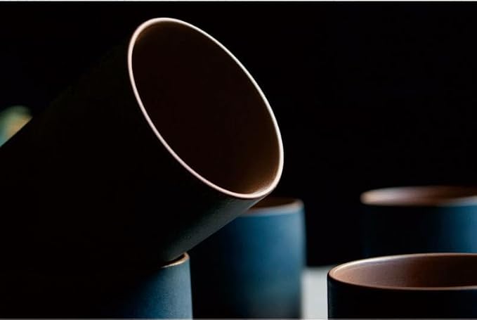 Japanese simple black style, tea cup, handleless ceramic mug, coffee cups - Image 3