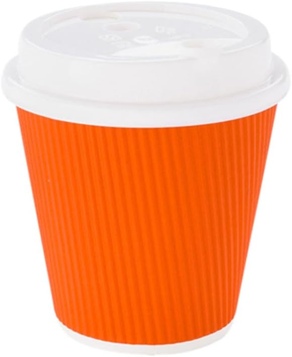 Restaurantware 8 Ounce Double Wall Disposable Coffee Cups, 500 Insulated Orange - Image 12