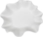 Small Ivory Ceramic Decorative Bowl, Modern Home Decor Centerpiece 7.8 Inches Key Jewelry Ruffle Fluted Scalloped Bowl with Wavy Edge
