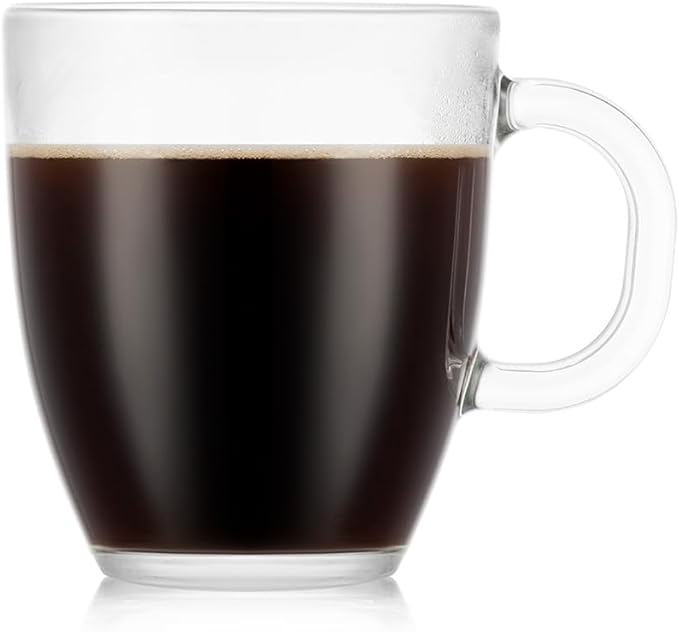 Bodum 12oz Bistro Coffee Mug Single-Wall Tempered Glass, 2 Pack - Image 2