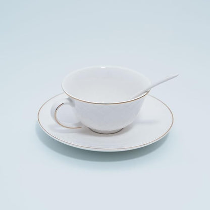 Bone China Tea Cup and Saucer Set by STAREARTH