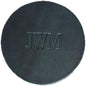 Ox & Pine Personalized Leather Coaster - Sold Individually or in Sets of 4 - Customize Inscription - 100% Full-Grain Leather – 4" Round or 4" Square (Round, Deep Ocean, 1 Individual Coaster)