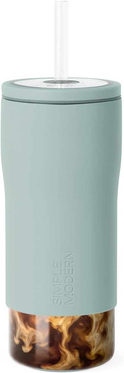 Simple Modern Glass Iced Coffee Cup by Unknown