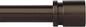 Curtain Rods for Windows 16 to 48 or 60 Inches Max Adjustable Length 1 Inch Diameter Window Curtain Rod with Aluminium End Cap, Antique Bronze