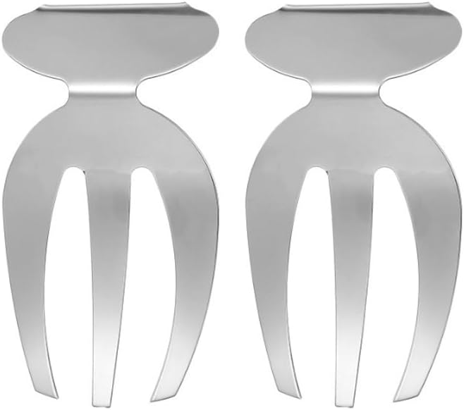 ARFUKA Salad Servers Stainless Steel Salad Hands Serving Hands Salad Forks by Unknown