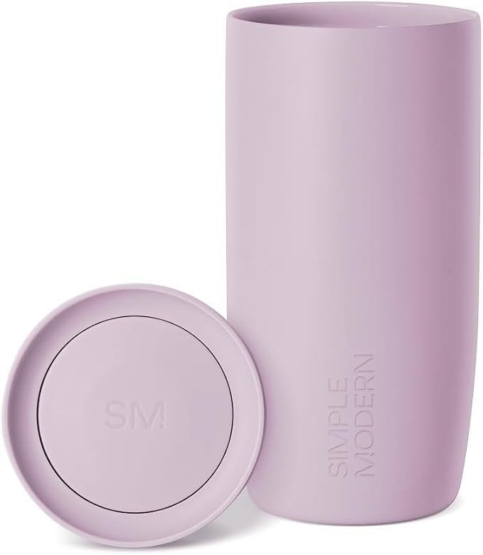 Simple Modern Insulated Travel Coffee Mug 360° Lid | 16oz | Lavender | Voyager by Unknown