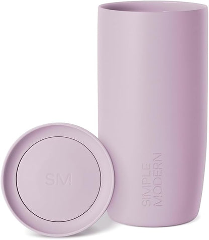 Simple Modern Insulated Travel Coffee Mug 360° Lid | 16oz | Lavender | Voyager by Unknown