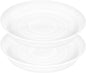 2 Pack of 19 inch Plant Saucer, 2.7" Depth Tray, Large Deep Garden Plastic by Bleuhome