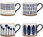 Koja Colorful Hand Painted Ceramic Mugs, 16 oz, Dishwasher Safe | Also by Koja
