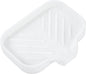 Silicone Bathroom Soap Dishes with Drain Spout-Bathroom and Kitchen Sink Organizer,Sponge Holder,Dish Soap Tray,Perfect for Dispenser,Scrubber,Bottle,Cup on Sink or Counter-White 4.9"×3.2"