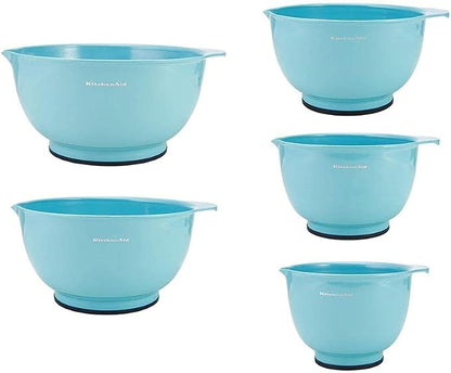 KitchenAid KE178OSAQA Classic Mixing Bowls, Aqua Sky 2 - Image 8