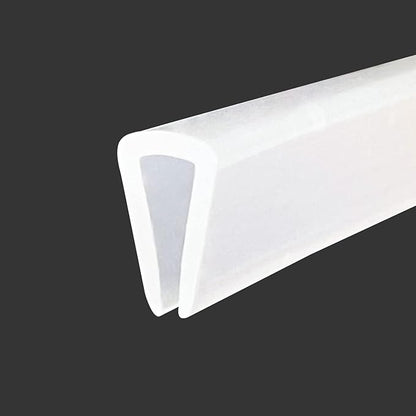 Clear Rubber Edge Trim，U Channel Silicone Rubber Edge Trim, 3/16" Slot by Protalwell