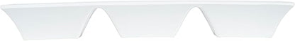 Melamine Triple Bowl, Melamine Triplet Bowl Set - Square Bowls - White - 8.8" - 10ct Box - Voga - Restaurantware
