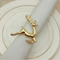 Napkin Rings Set of 6 Silver Set of 6 Napkin Rings Christmas, Holidays, Thanksgiving (Deer-3)
