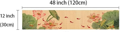 Asian Style Bamboo Table Runner, Ancient Chinese Paintings Zen Table Mat - Image 7