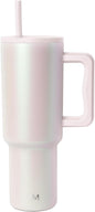Simple Modern Tumbler with Handle and Straw | 40oz | Pearlescent | Trek Tumbler by Unknown