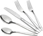 Begale Stainless Steel 50-piece Flatware, Service for 10 Stainless Steel Kitchen Cutlery