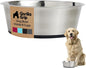 GORILLA GRIP Dog Bowl, Holds 6 Cups, Food Grade 304 Stainless Steel Food and by Unknown