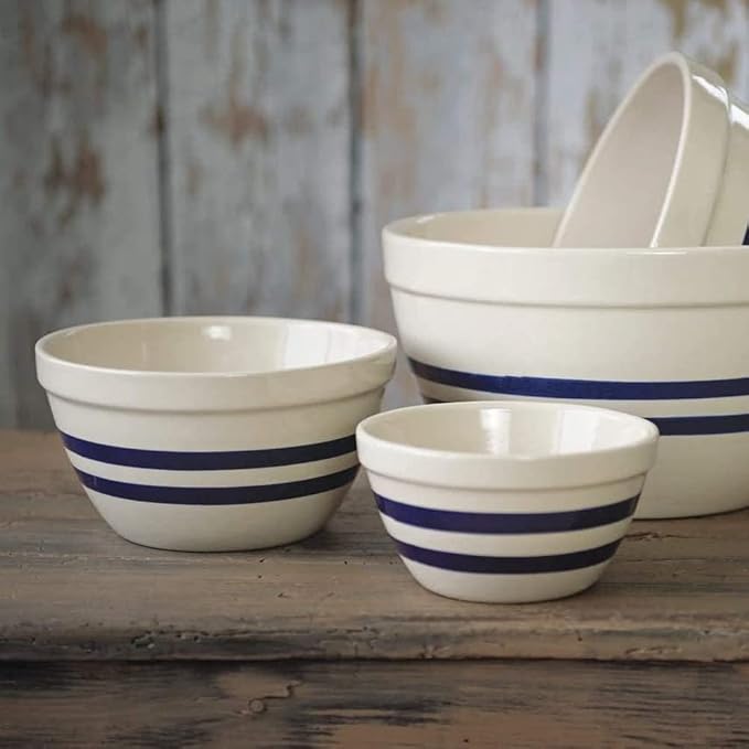 Ohio Stoneware Shoulder Bowls USA Made Tan - Image 4