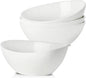 HASENSE 40 OZ Salad Bowls Set of 4, Ceramic Serving Bowls for Kitchen, 9 Inch Ceramic Bowls Microwave and Dishwasher Safe for Ramen, Salad, Fruit, Pasta and Side dish, White