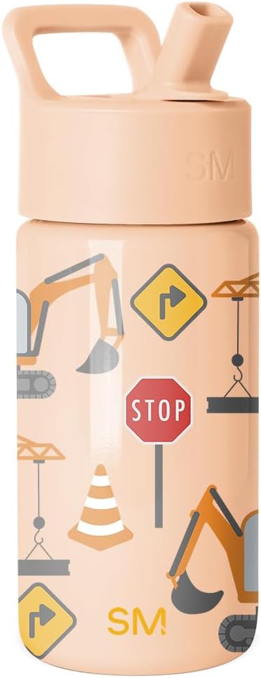 Simple Modern Kids Water Bottle & Toddler Cup | 14oz | Construction | Insulated by Unknown