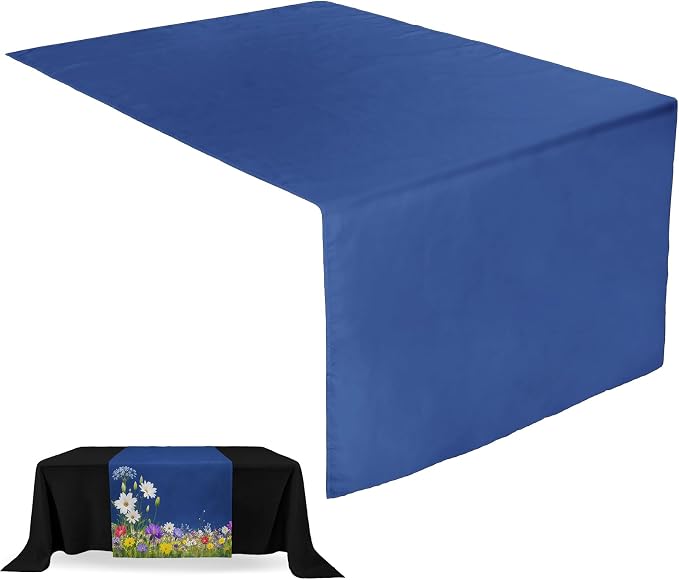 1 Pcs Blue Sublimation Table Runners Blanks 36 x 72 Inch Polyester Table Banner by Breling