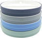 Elk and Friends Kids 7.8” Porcelain White Plates with Silicone Sleeves | Divided Plates | Suitable for Kids/Toddlers | Microwave & Dishwasher Safe | Non Slip | Snack Dishes