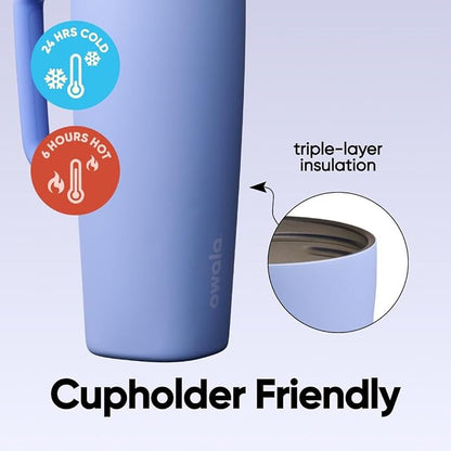 Owala SmoothSip Slider Stainless Steel Insulated Travel Mug - Image 3