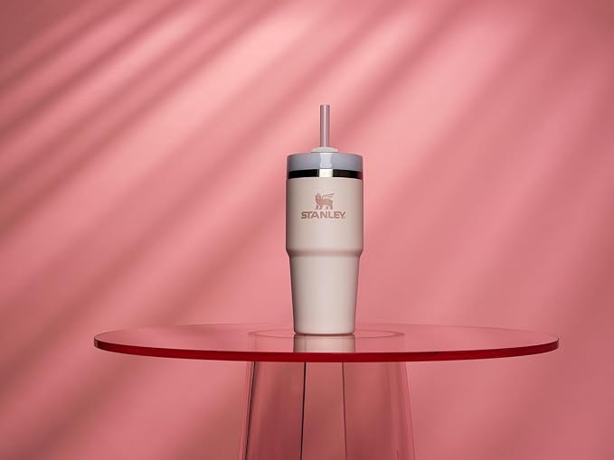 STANLEY Quencher H2.0 Flow State Tumbler, 14 oz, Rose Quartz 2.0 | Straw and - Image 6